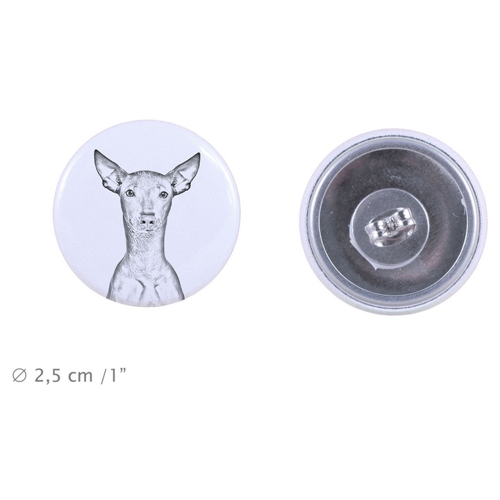 Cercei dama cu caine Art-Dog, 2,5cm, acril, pentru iubitorii de animale