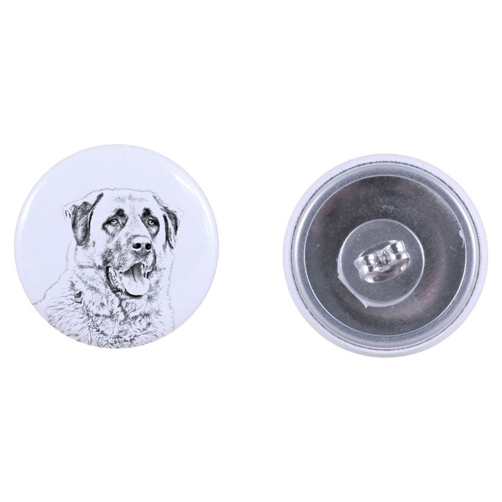 Cercei dama cu caine, Art-Dog, 2,5cm, acril, pentru iubitorii de animale