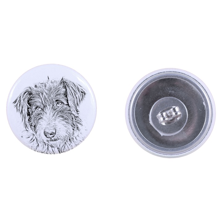 Cercei dama cu caine Art-Dog, 2,5cm, acril, pentru iubitorii de animale