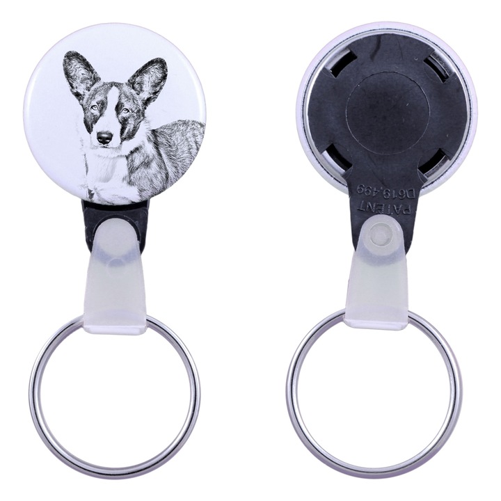 Kulcstartó Cardigan Welsh Corgi, Art-Dog, akril, 2,5 cm, személyre szabható