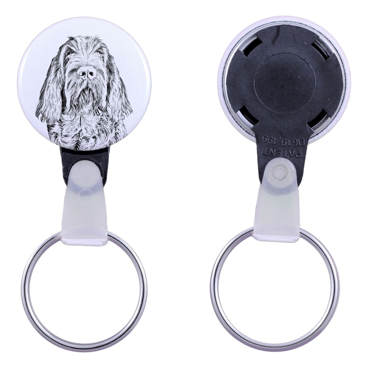 Breloc cu caine, Art-Dog, Wyzel wloski szorstkowlosy, 2,5cm, acril