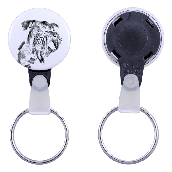 Cseh terrier kulcstartó, Art-Dog, akril, 2,5cm, egyedi design elérhető