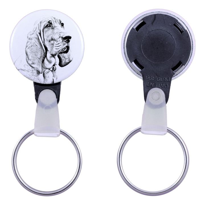 Redbone Coonhound kutyás kulcstartó, Art-Dog, akril, 2,5 cm, személyre szabható