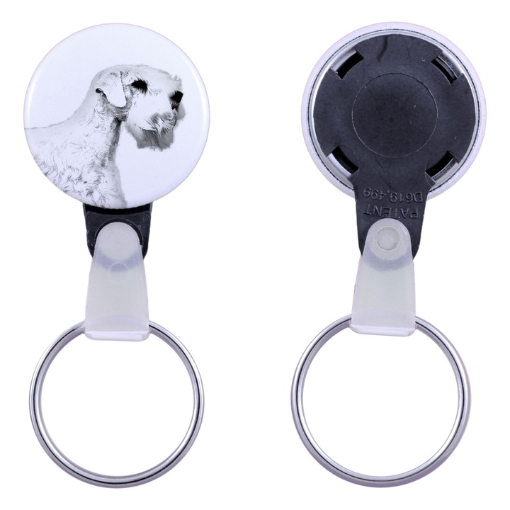 Sealyham Terrier kulcstartó, Art-Dog, akril, 2,5cm, személyre szabható