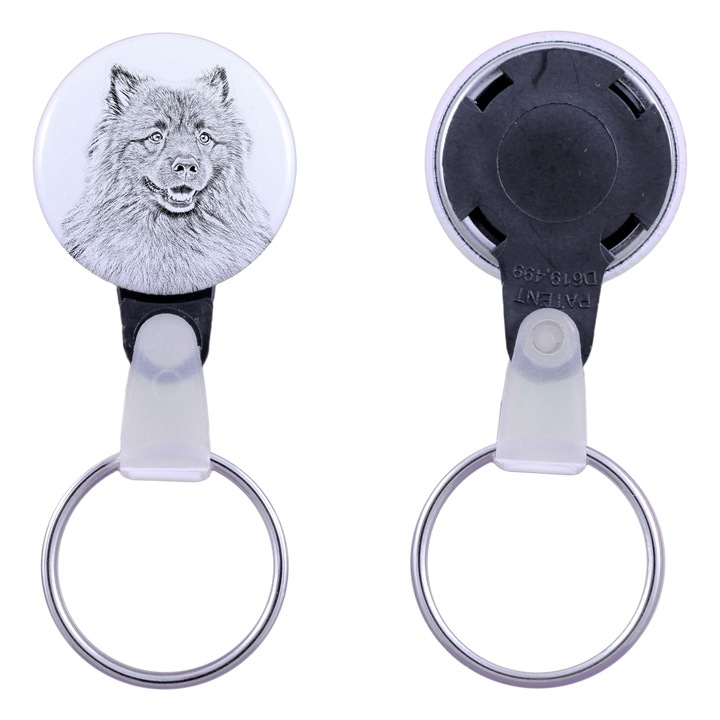 Breloc cu caine, Art-Dog, Szpic wilczy, Keeshond, acril, 2,5cm