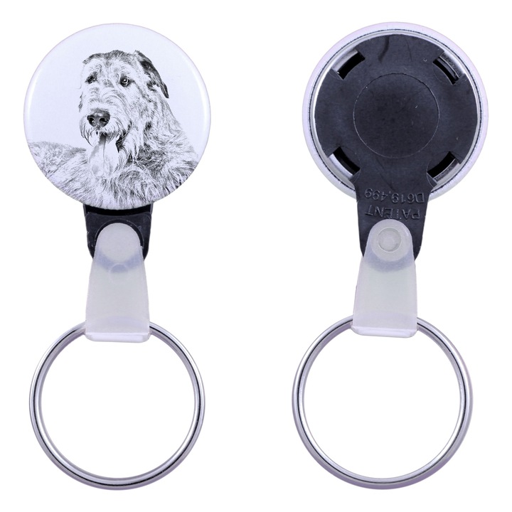 Kulcstartó kutyával, Art-Dog, Ír farkaskutya, akril, 2,5cm