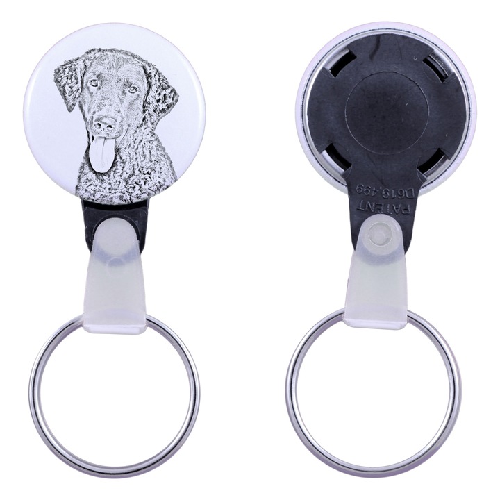 Curly Coated Retriever kutya kulcstartó, Art-Dog, akril