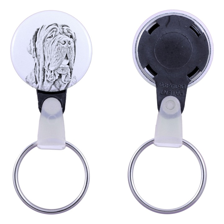 Kutya kulcstartó, Art-Dog, Nápolyi masztiff, akril, 2,5cm