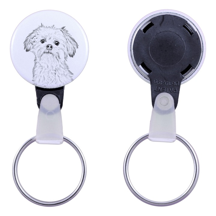 Kutyás kulcstartó, Art-Dog, Löwchen, akril, 2,5cm