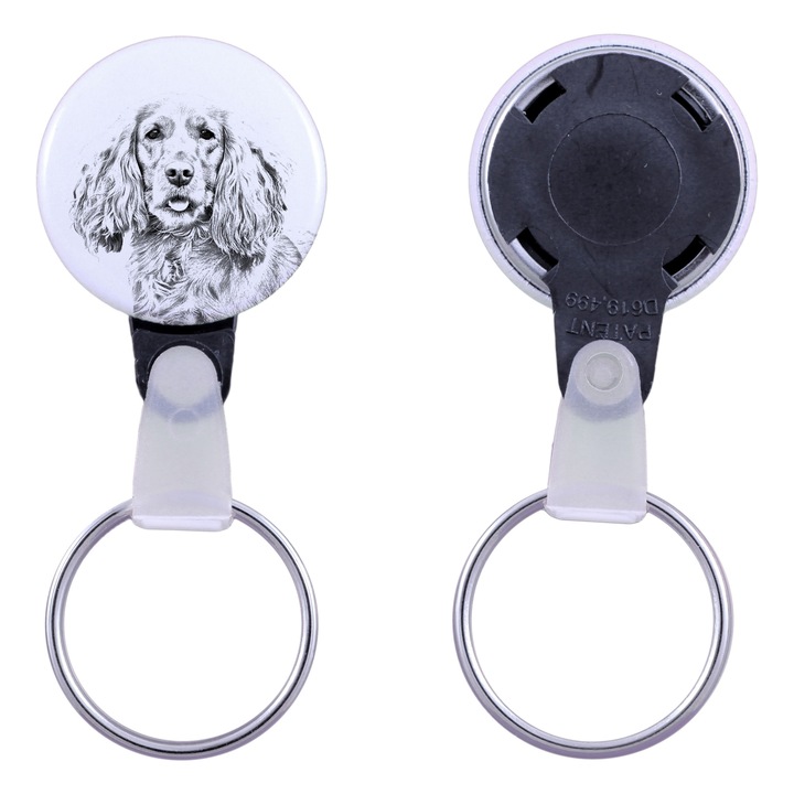 Cocker spániel kutyás kulcstartó, Art-Dog, akril, 2,5 cm, személyre szabható