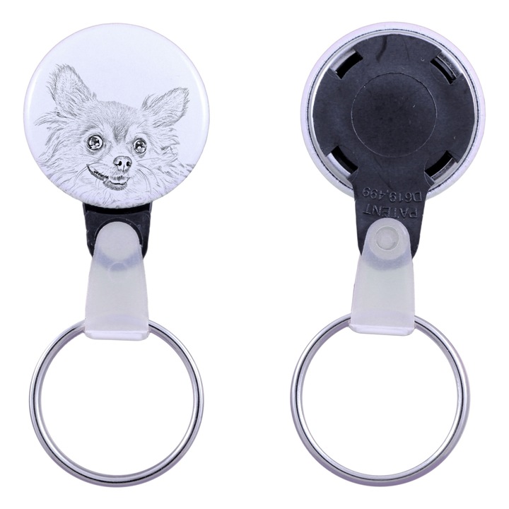 Chihuahua kutyás kulcstartó, Art-Dog, akril, 2,5cm, personalizálható