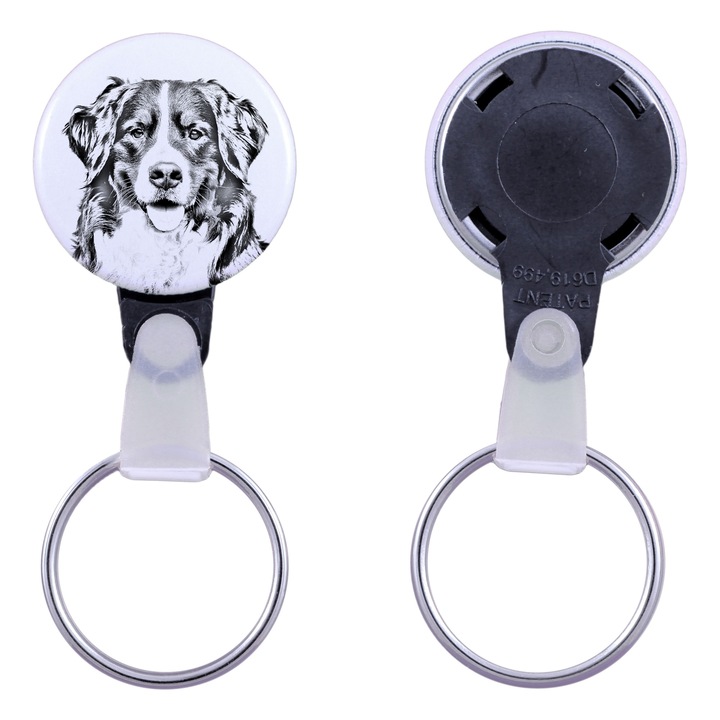 Berni pásztorkutyás kulcstartó, Art-Dog, akril, 2,5 cm, személyre szabható