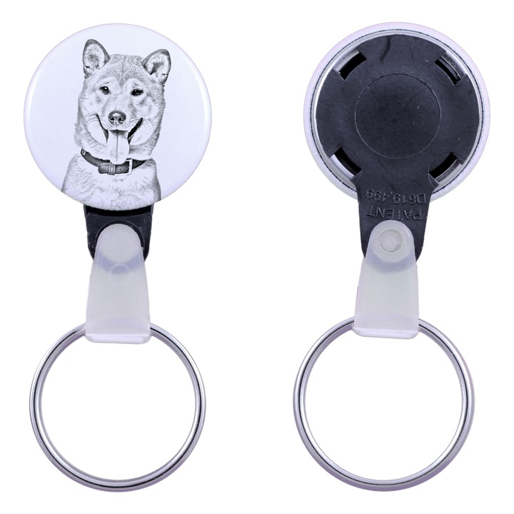 Shiba Inu kutya kulcstartó, Art-Dog, akril, 2,5 cm, testreszabható
