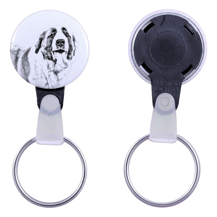 Kutyás kulcstartó, Art-Dog, Bernáthegyi, akril, 2,5cm