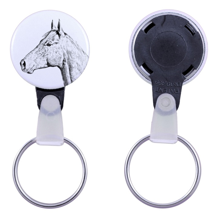 Ló mintás kulcstartó, Art-Dog, akril, 2,5cm, kézműves termék