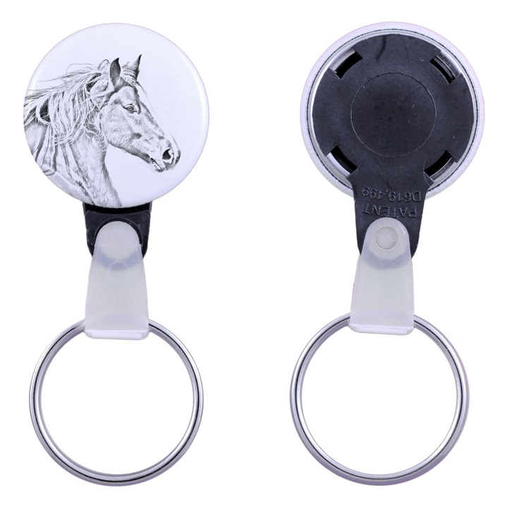 Lóképes kulcstartó, Art-Dog, akril, 2,5cm, személyre szabott szett elérhető
