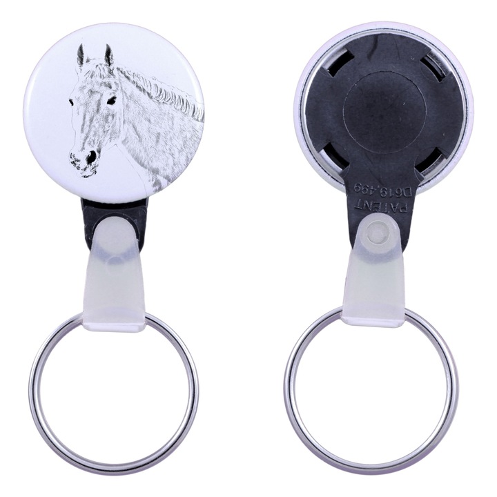 Ló képével ellátott kulcstartó, Art-Dog, akril, 2,5 cm, személyre szabott készlet kapható