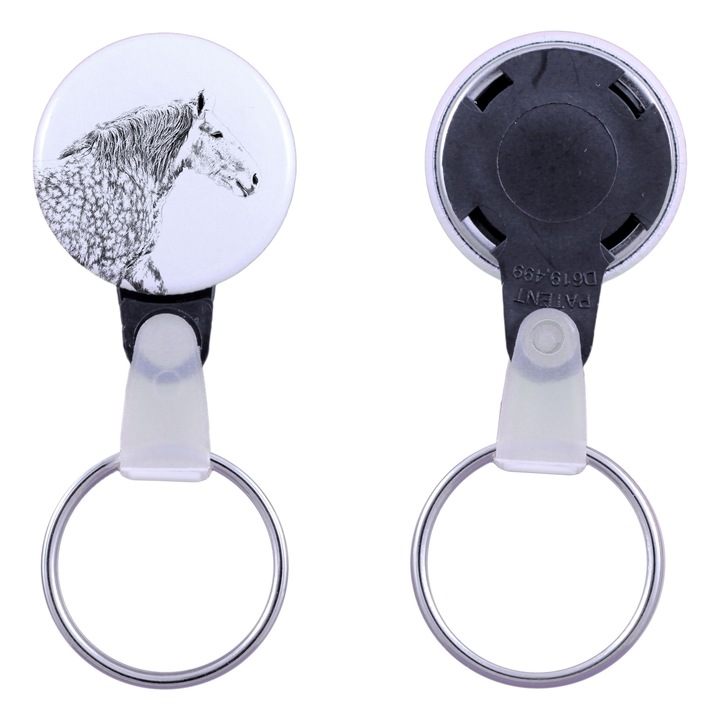 Lóképes kulcstartó, Art-Dog, akril, 2,5 cm, személyre szabott készlet elérhető
