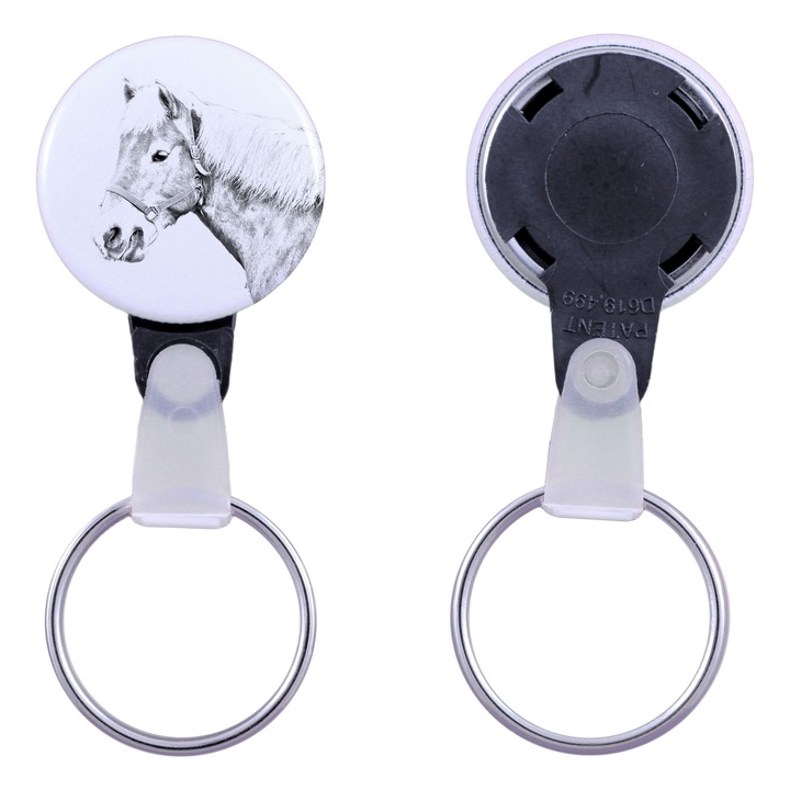 Lóképes kulcstartó, Art-Dog, akril, 2,5cm, kézműves termék