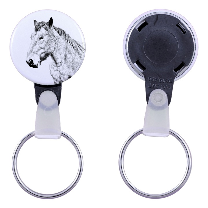 Ló képével ellátott kulcstartó, Art-Dog, akril, 2,5cm, személyre szabott készlet elérhető