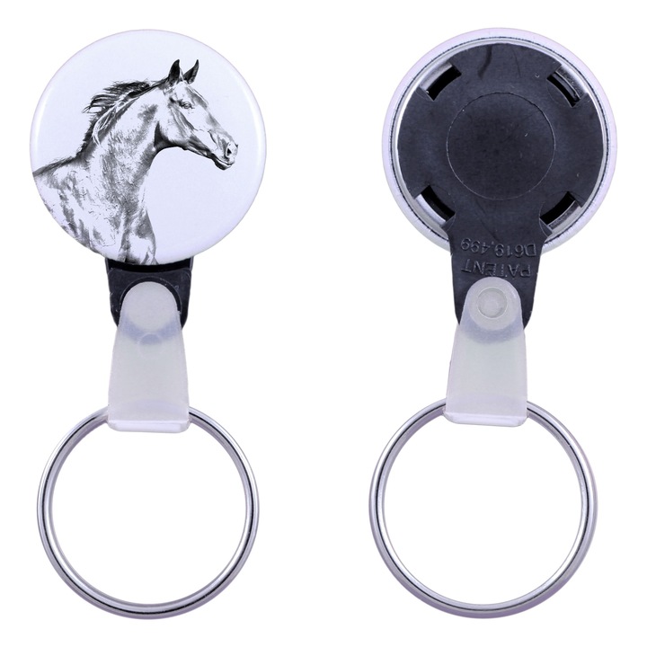 Kulcstartó ló képével, Art-Dog, akril, 2,5cm, kézzel készített termék