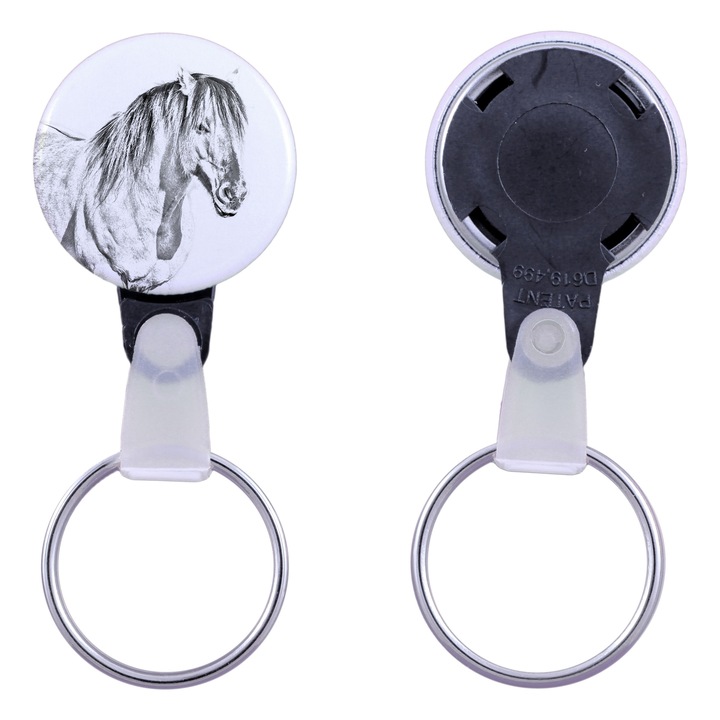 Kulcstartó ló képével, Art-Dog, akril, 2,5cm, kézzel készített termék