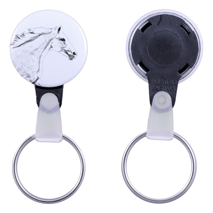 Ló képével ellátott kulcstartó, Art-Dog, akril, 2,5cm, kézzel készített termék