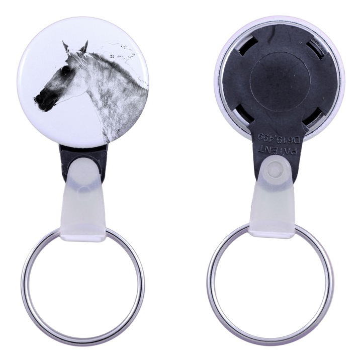 Lóképes kulcstartó, Art-Dog, akril, 2,5cm, személyre szabott készlet elérhető