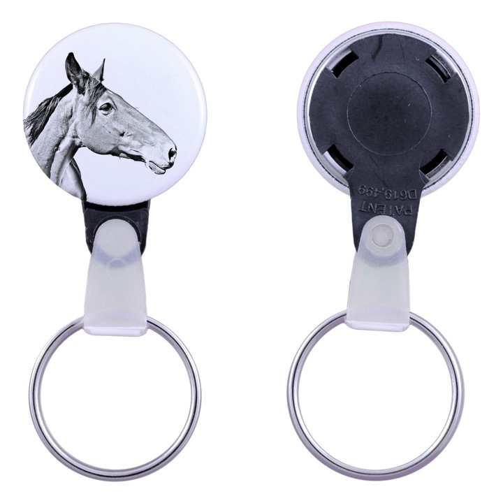Kulcstartó ló képpel, Art-Dog, akril, 2,5cm, kézzel készített termék