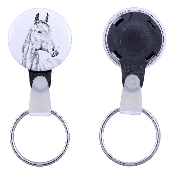 Lóképes kulcstartó, Art-Dog, akril, 2,5cm, kézműves termék