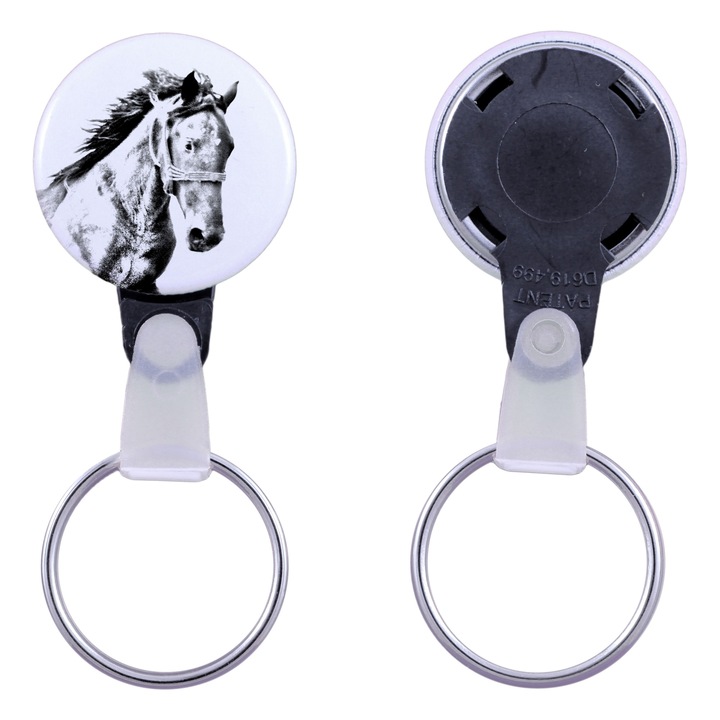 Kulcstartó ló képpel, Art-Dog, akril, 2,5cm, kézzel készített