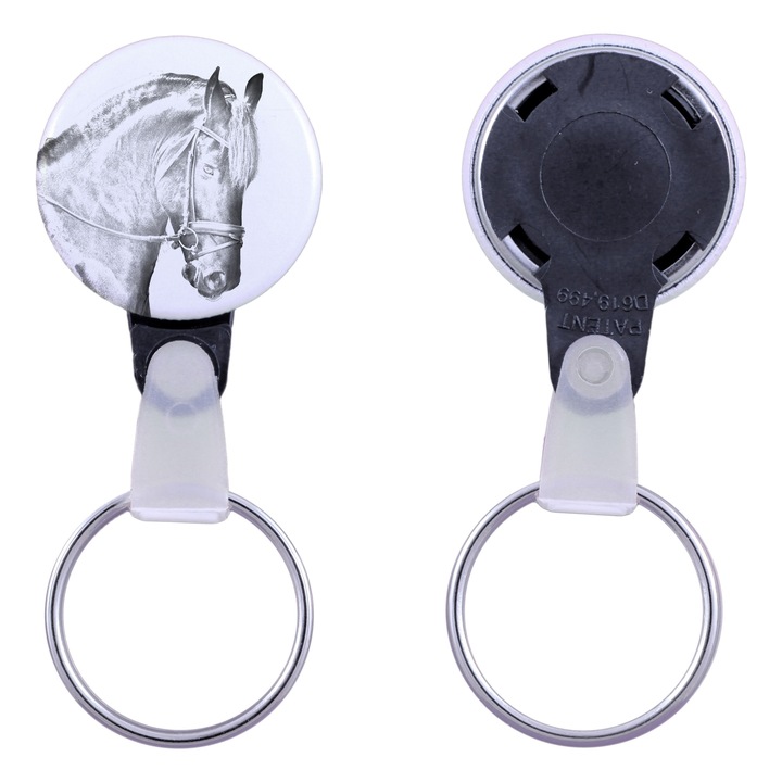 Kulcstartó ló képpel, Art-Dog, akril, 2,5cm, kézműves termék