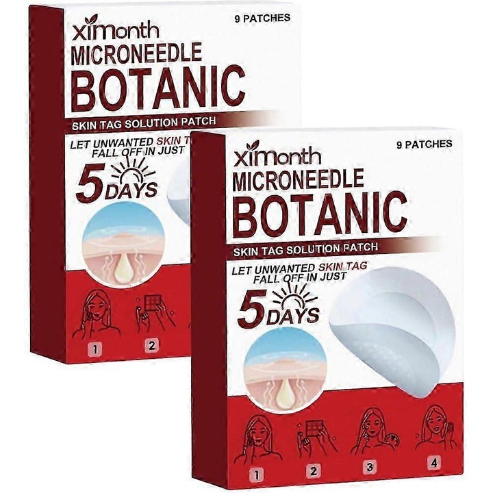 Plasturi pentru indepartarea leziunilor cutanate, 2 seturi, tehnologie cu microace, potrivite pentru toate tipurile de piele, utilizare usoara.