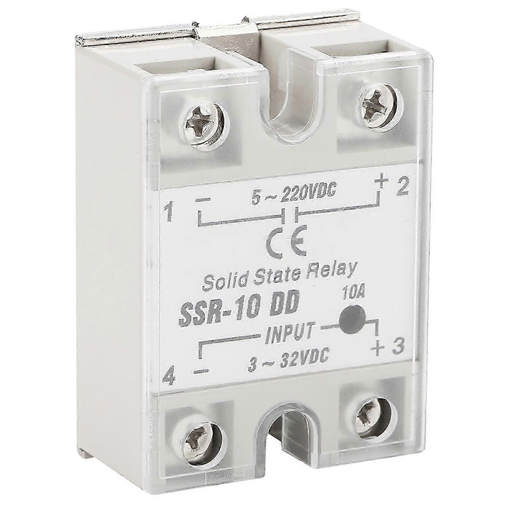 Modul Solid State Relay SSR-10 DD 10A 5-220VDC, 10A, compact, fiabil, pentru automatizari industriale