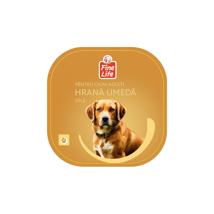 Nedves kutyaeledel marhahússal felnőtt kutyáknak, Fine Life, 3 x 300 g