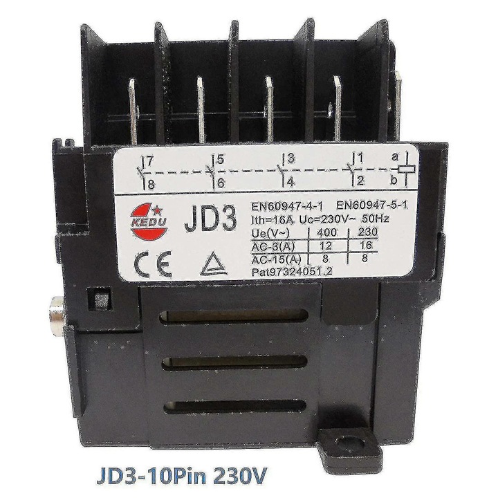 Comutator releu electromecanic Jd3/Jd4, pentru scule electrice Kedu 8 pini 10 pini 16a 230v 400v JD3 10 pini 230V