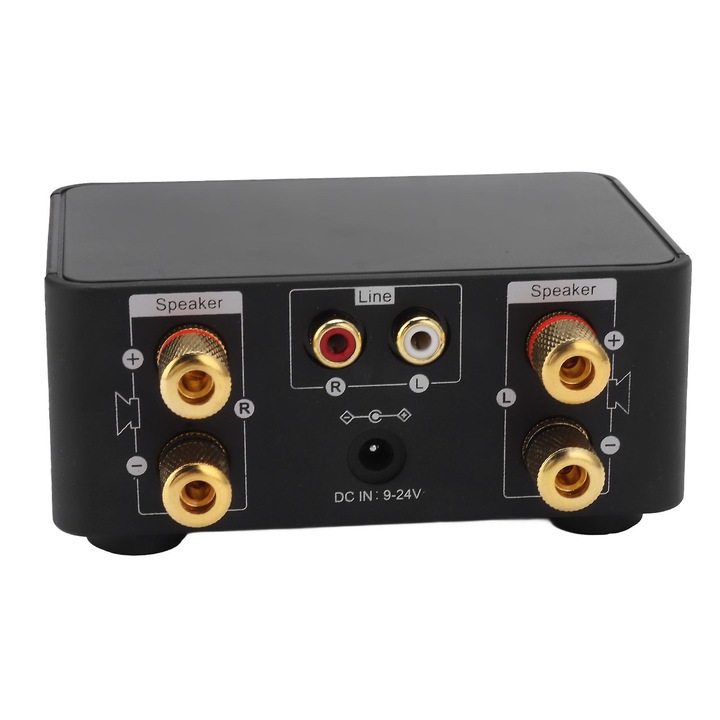 Mini erősítő 50W Bluetooth 5.0, 2.0 sztereó, DC9V-24V, számítógéphez és mobiltelefonhoz