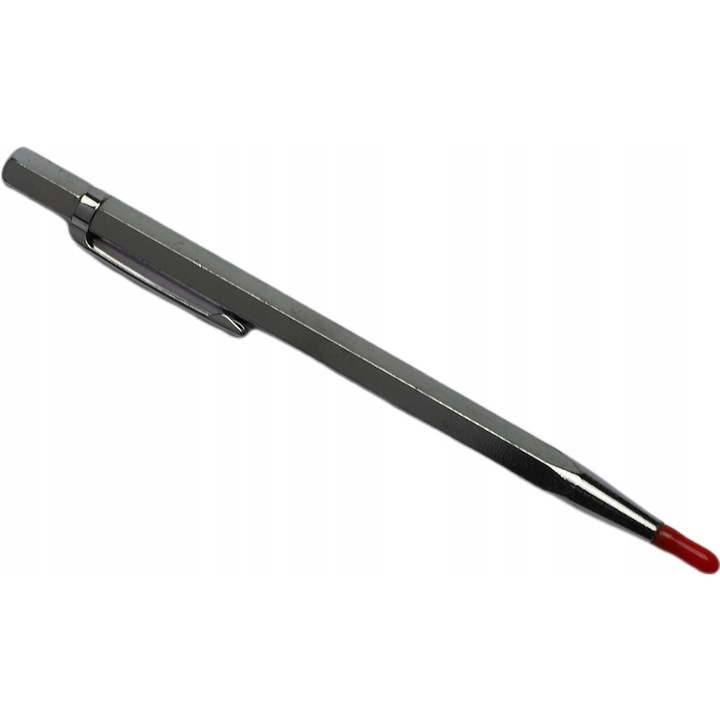 Rysik traserski Drel 140mm, 6mm diametru, cu varf din carburi, cu clema pentru buzunar