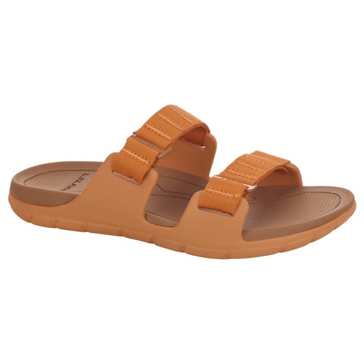 Slapi dama LIZARD, confortabili, maro, material poliester si spuma