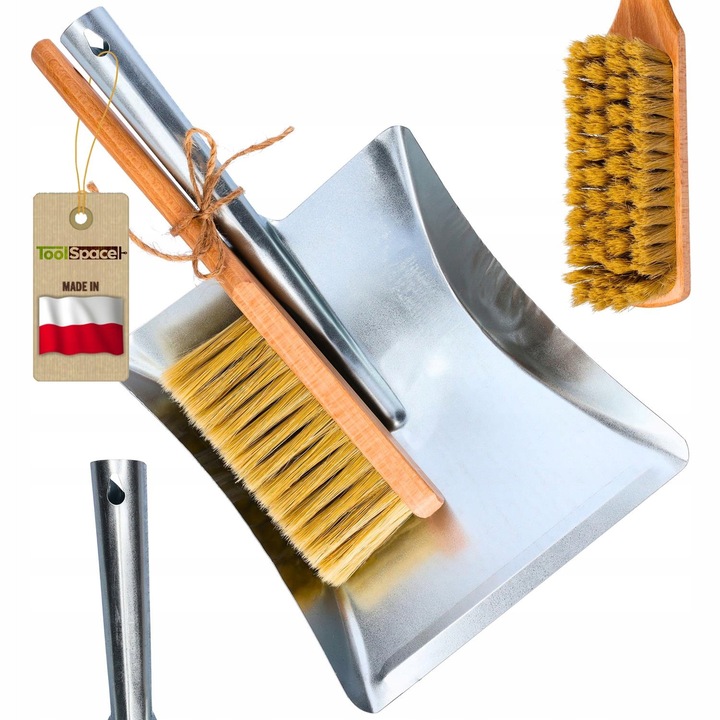 Set curatare, ToolSpace, faras metalic + zmiotca naturala, rezistenta, usor de utilizat, multicolor