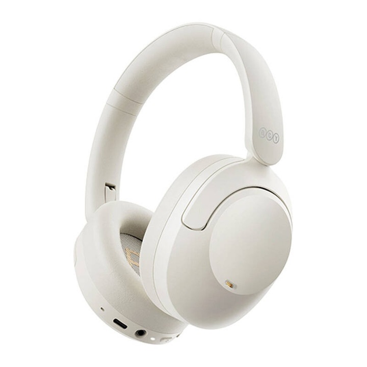 Casti wireless QCY H4, 40mm, ANC, alb