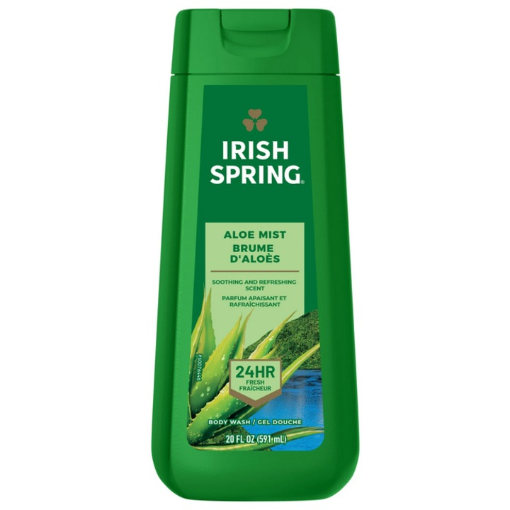 Aloe Mist tusfürdő, Irish Spring, 591 ml, parabénmentes, ftalátmentes