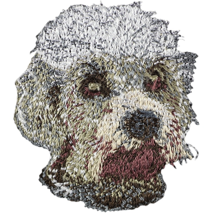 Pachet brodat caine Dandie Dinmont Terrier, Art-Dog, decorare unica, dimensiuni variate, multicolor