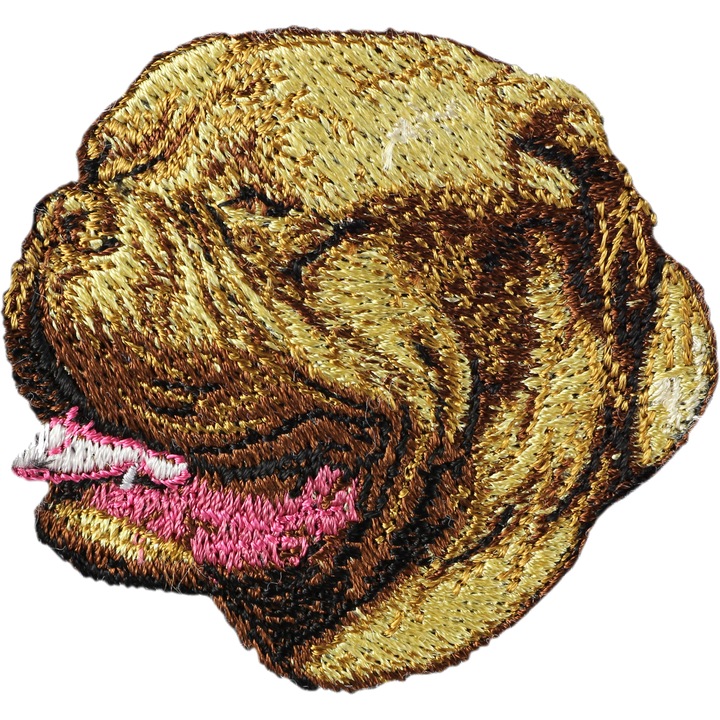 Pachet brodat, Art-Dog, patch caine Dogue de Bordeaux, 10x10cm, multicolor