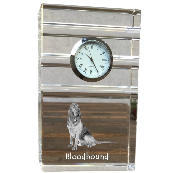 Art-Dog díszóra, kristály, kutyus fajta fényképe, 14,5x6,5x4cm, Átlátszó