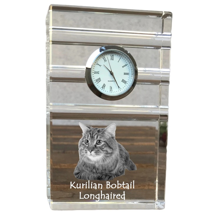 Art-Dog díszóra, kristály, kutyafajta fotóval, 14,5x6,5x4cm, Átlátszó