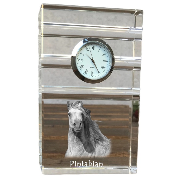 Dekoratív kristályóra, Art-Dog, fényképpel személyre szabott, 14x8,6x2,4cm