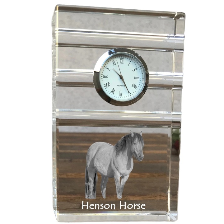 Dekoratív óra, Art-Dog, kristály, fényképpel személyre szabott, 14x8,6x2,4cm