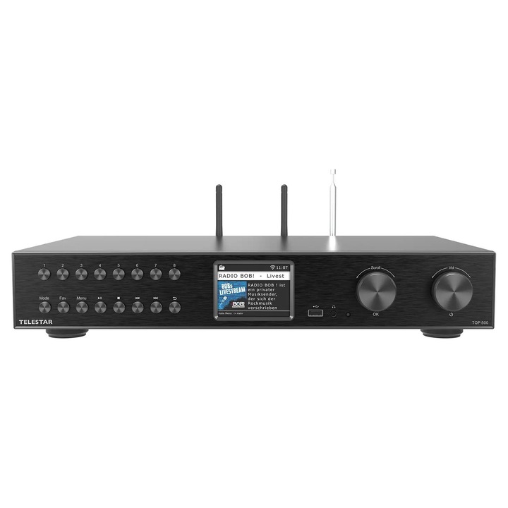 Radio portabil Telestar Top 500 HiFi, negru, multifunctional
