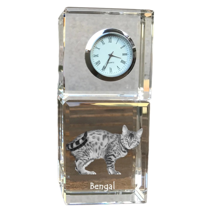 Személyre szabott díszóra, Art-Dog, kristály, 14,5x6,5x4cm, kisállat képével